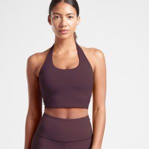 Athleta A-C Halter Crop Powervita Agate Purple - S